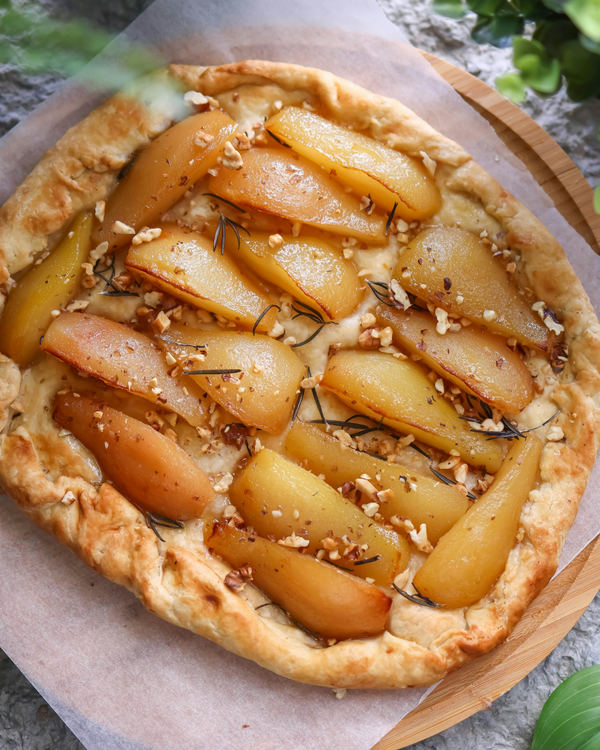 Pastel de Massa Filo com Queijo de Cabra e Pera
