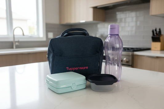 Saco Térmico Azul + Clica e Guarda 220 ml  + Eco Garrafa 750 ml + Sanduicheira